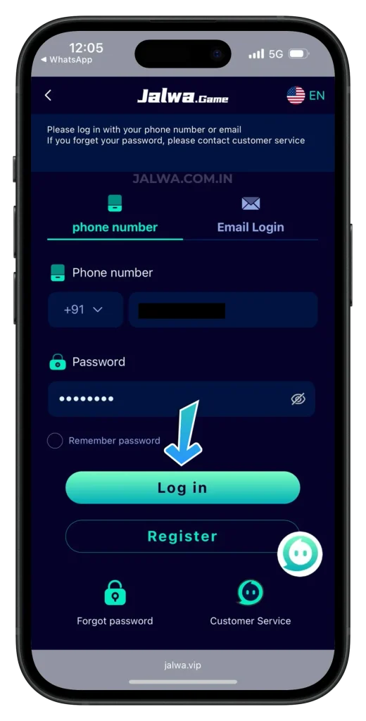 Jalwa Game Login